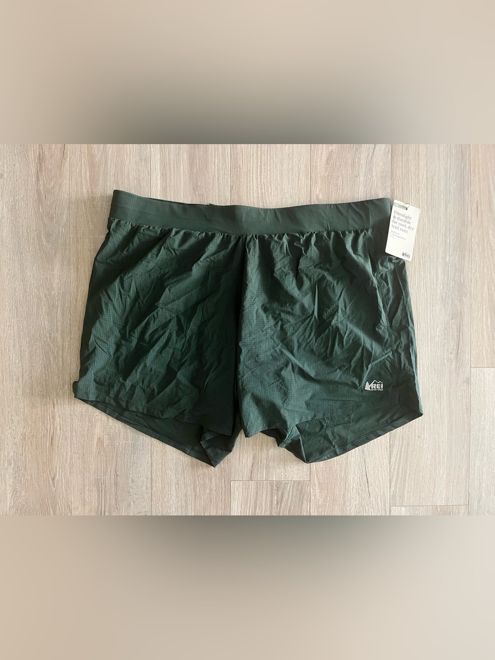 NWT REI Co-Op Men’s Swiftland 7" Running Shorts Cove Green - Size XXL